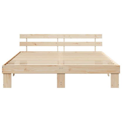 Bettgestell mit Kopfteil Braun 200 x 200 cm