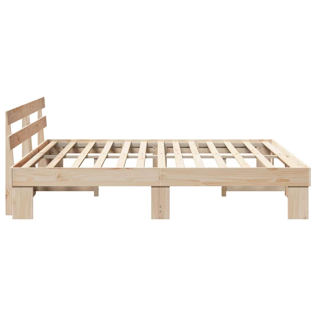 Bettgestell mit Kopfteil Braun 200 x 200 cm