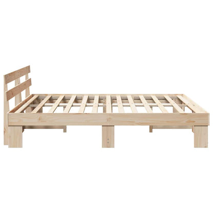 Bettgestell mit Kopfteil Braun 200 x 200 cm