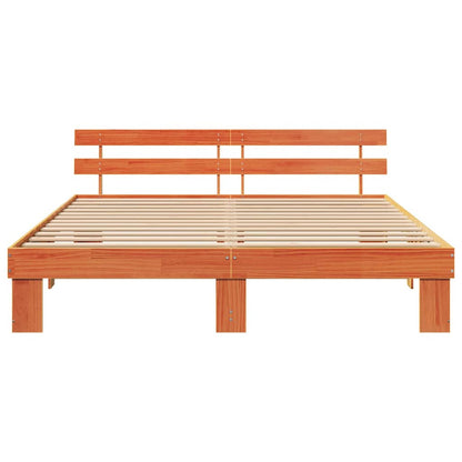 Bettgestell mit Kopfteil Braun 200 x 200 cm