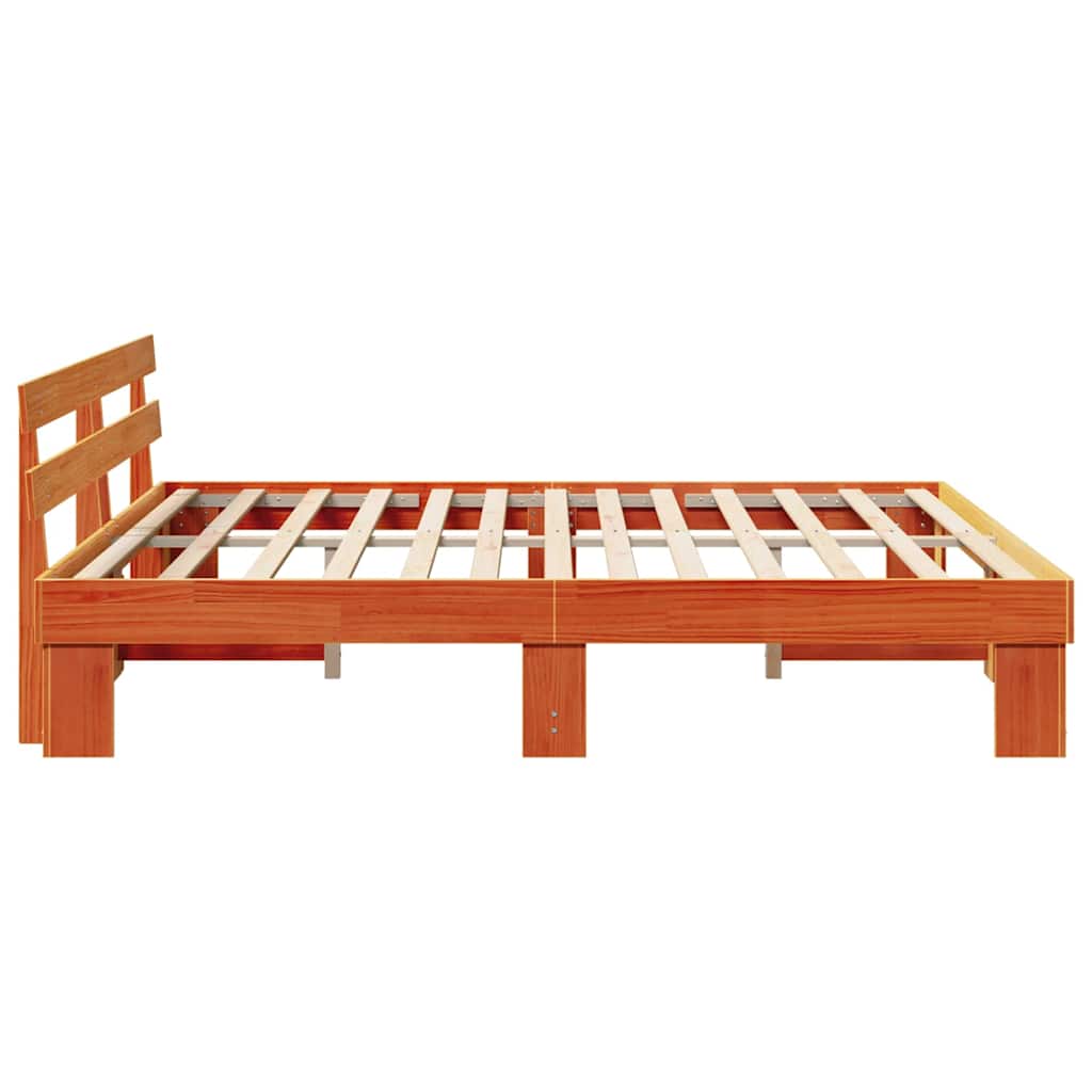 Bettgestell mit Kopfteil Braun 200 x 200 cm