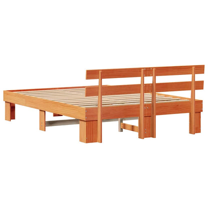 Bettgestell mit Kopfteil Braun 160 x 200 cm