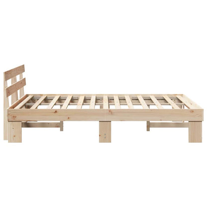 Bettgestell mit Kopfteil Braun 150 x 200 cm