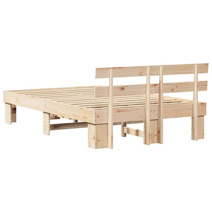 Bettgestell mit Kopfteil Braun 120 x 200 cm