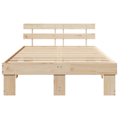 Bettgestell mit Kopfteil Braun 135 x 190 cm