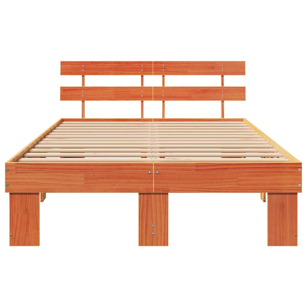 Bettgestell mit Kopfteil Braun 120 x 190 cm