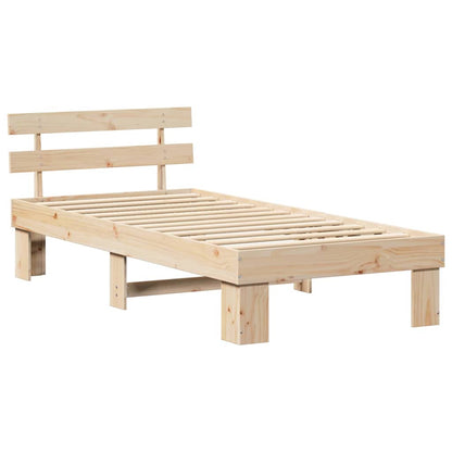 Bettgestell mit Kopfteil Braun 90 x 200 cm