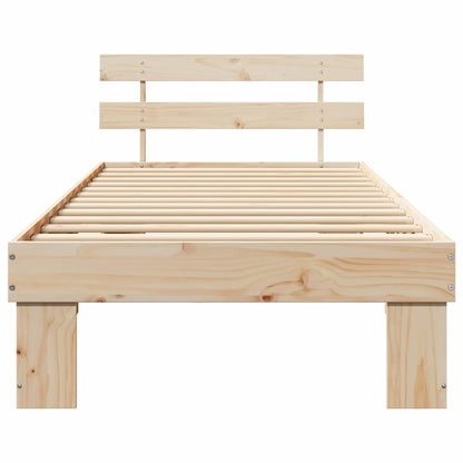 Bettgestell mit Kopfteil Braun 90 x 200 cm