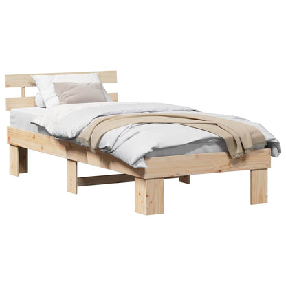 Bettgestell mit Kopfteil Braun 90 x 200 cm