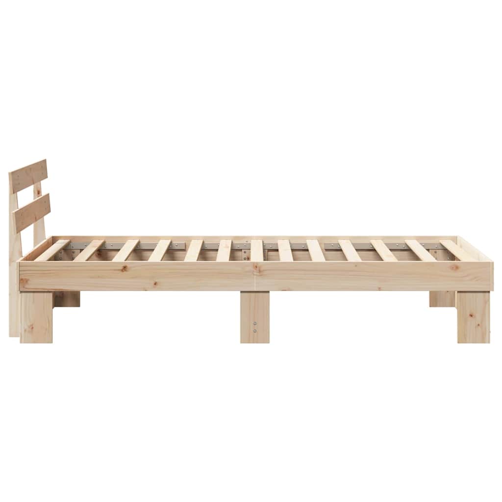 Bettgestell mit Kopfteil Braun 90 x 200 cm