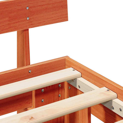 Bettgestell mit Kopfteil Braun 90 x 200 cm