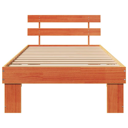 Bettgestell mit Kopfteil Braun 75 x 190 cm