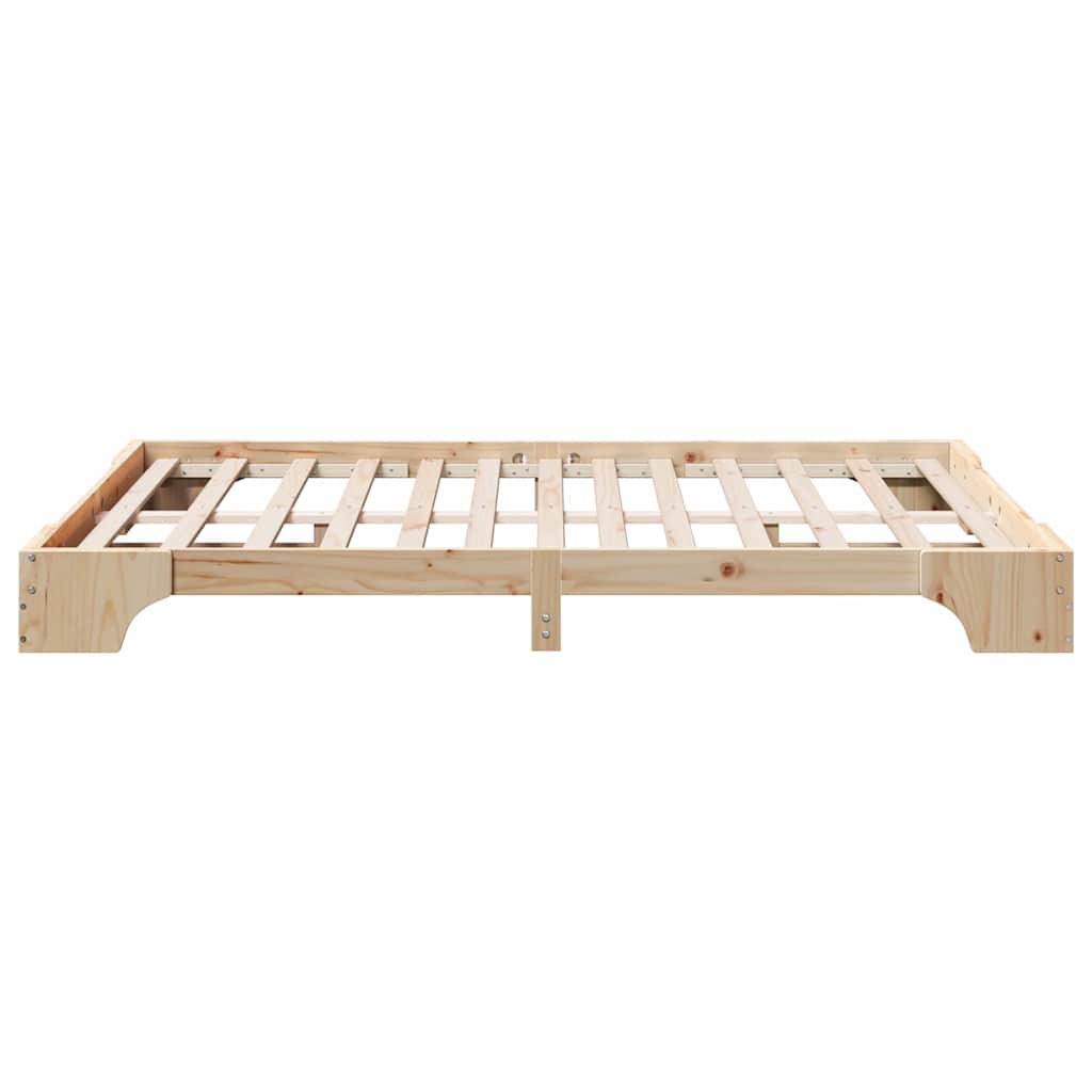 Bettgestell Massives Kiefernholz 150 x 200 cm Massivholz Kiefer