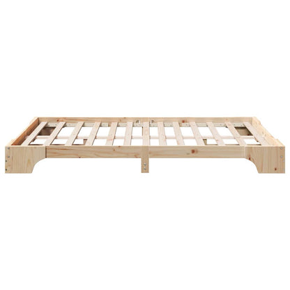 Bettgestell Massives Kiefernholz 150 x 200 cm Massivholz Kiefer