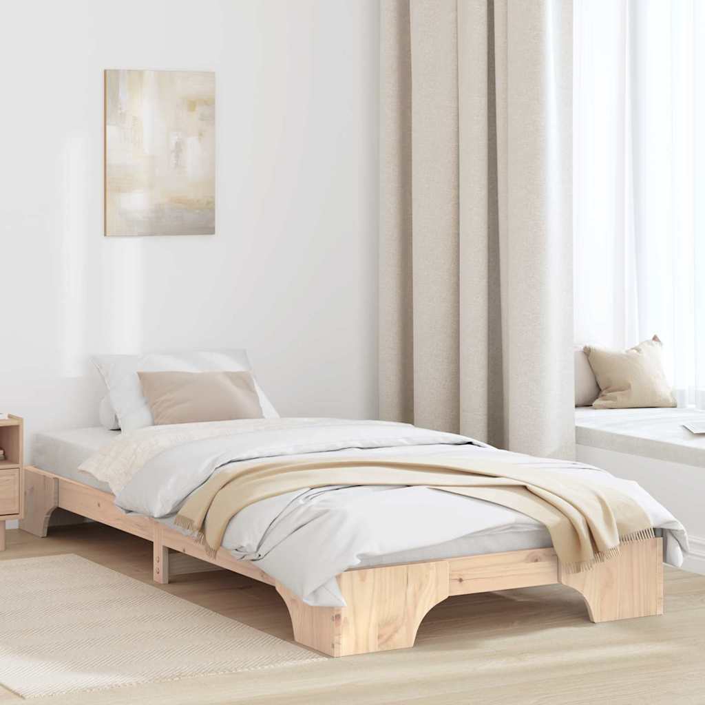 Bettgestell Massives Kiefernholz 100 x 200 cm Massivholz Kiefer