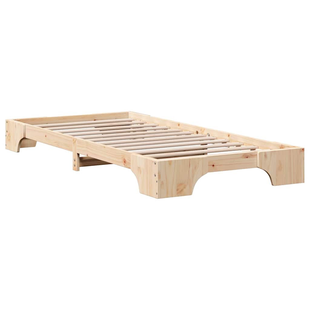 Bettgestell Massives Kiefernholz 100 x 200 cm Massivholz Kiefer
