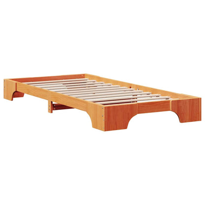 Bettgestell Wachsbraun 80 x 200 cm Massivholz Kiefer