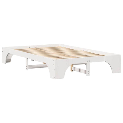 Bettgestell Weiß 120 x 200 cm Massivholz Kiefer