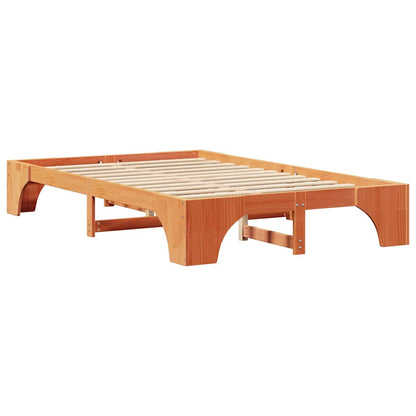 Bettgestell Wachsbraun 140 x 190 cm Massivholz Kiefer