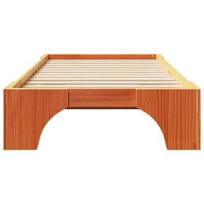 Bettgestell Wachsbraun 80 x 200 cm Massivholz Kiefer