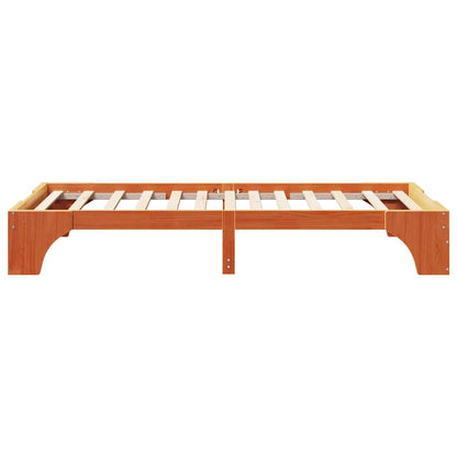 Bettgestell Wachsbraun 80 x 200 cm Massivholz Kiefer