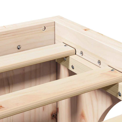 Bettgestell Massives Kiefernholz 75 x 190 cm Massivholz Kiefer