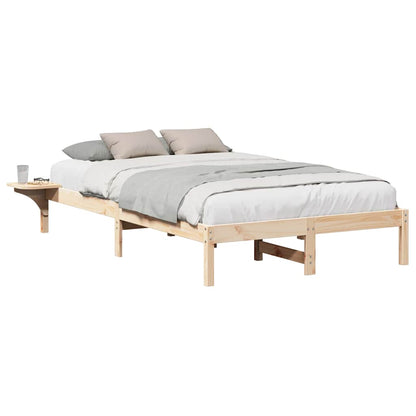Bettgestell mit Nachttischen Braun Braun