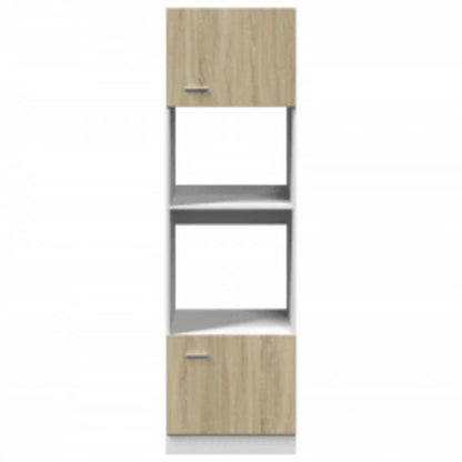Mikrowellenumbauschrank Lyon Sonoma-Eiche 60x57x207 cm Holzwerkstoff