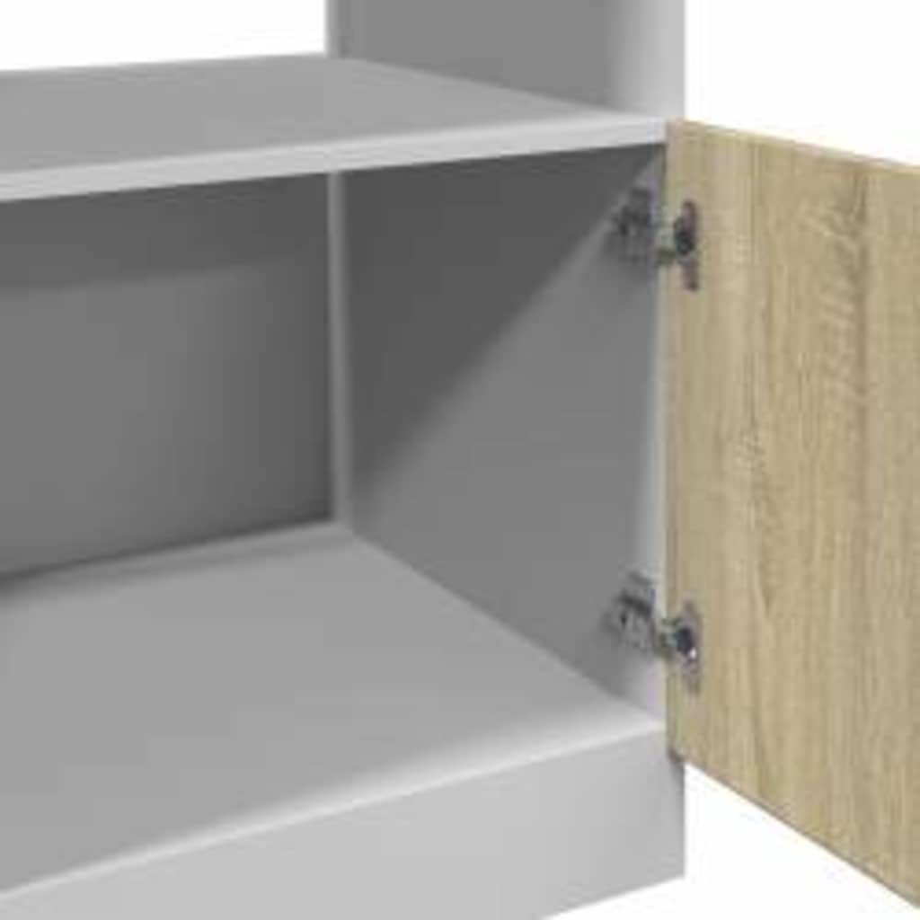 Mikrowellenumbauschrank Lyon Sonoma-Eiche 60x57x207 cm Holzwerkstoff