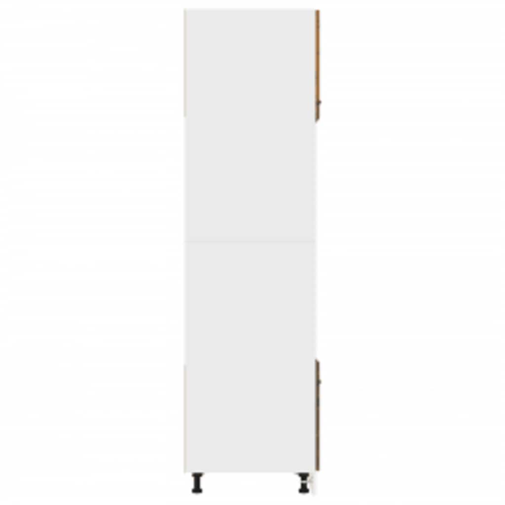Mikroovnsskab Røget Eg 60x57x207 cm Træ Materiale