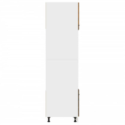 Mikroovnsskab Røget Eg 60x57x207 cm Træ Materiale