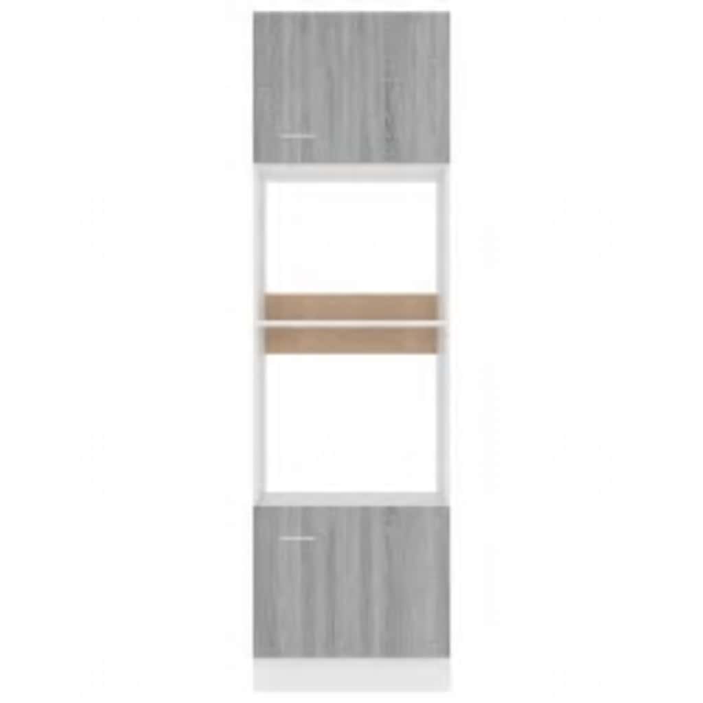 Mikrowellenumbauschrank Lyon Grau Sonoma 60x57x207 cm Holzwerkstoff