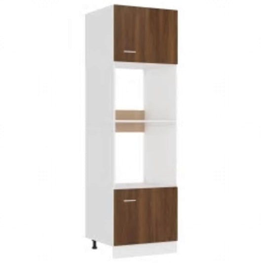 Mikroovnskab Brun Eg Look 60x57x207 cm
