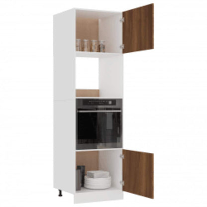 Mikroovnskab Brun Eg Look 60x57x207 cm