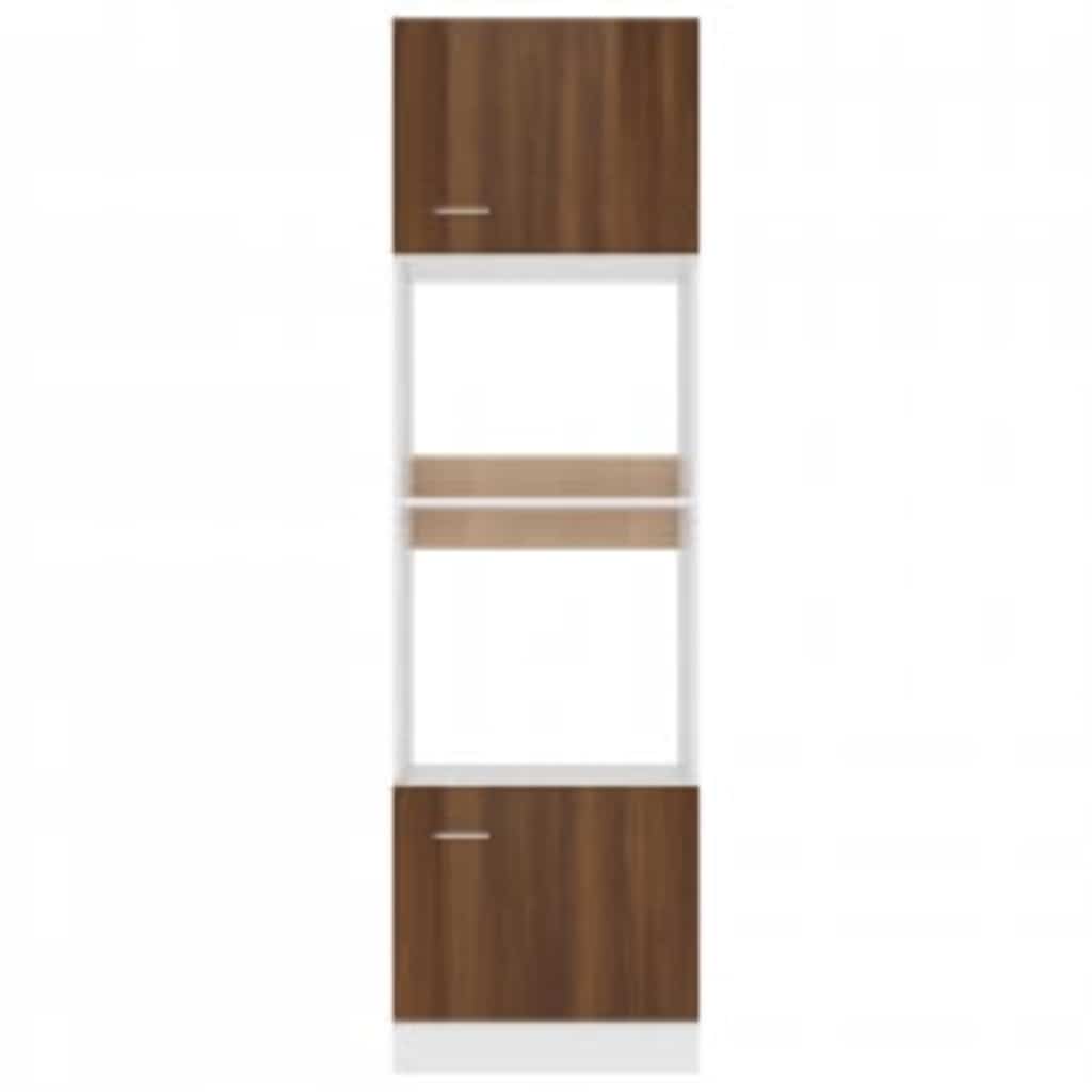Mikroovnskab Brun Eg Look 60x57x207 cm