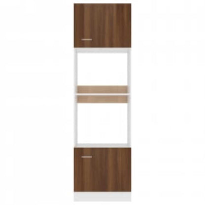 Mikroovnskab Brun Eg Look 60x57x207 cm