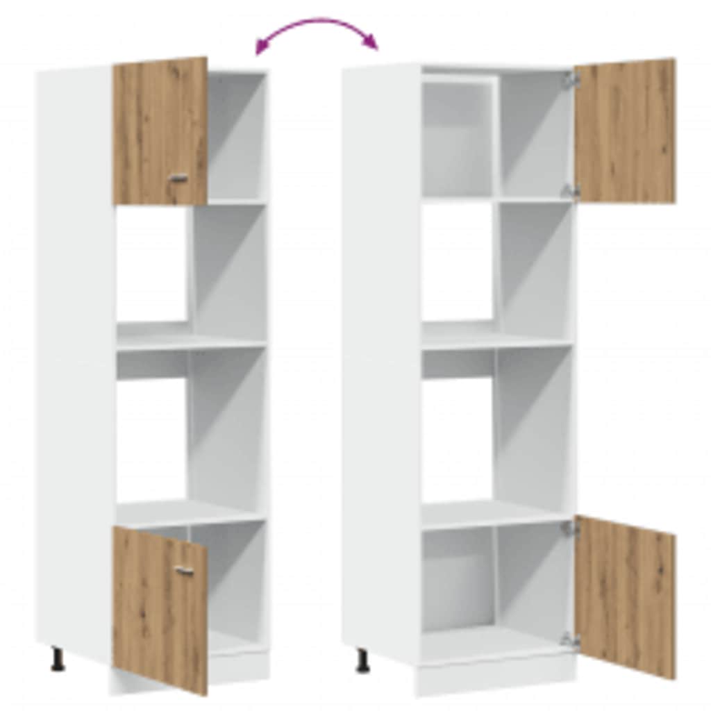Mikroovnsskab Artisan Eg 60x57x207 cm Træ Materiale
