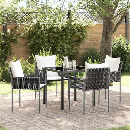 Garten Essgruppe 5 pcs Braun Poly Rattan