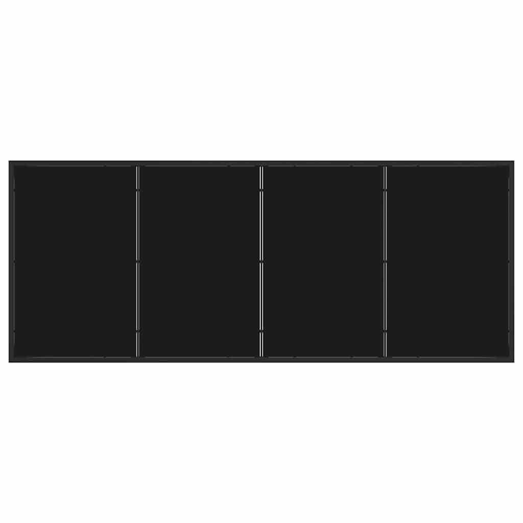 Garten Essgruppe 7 pcs Schwarz PVC-Rattan