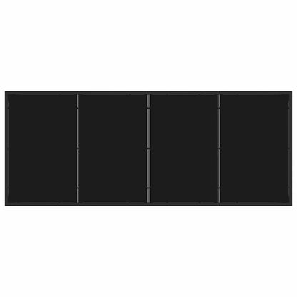 Garten Essgruppe 7 pcs Schwarz PVC-Rattan