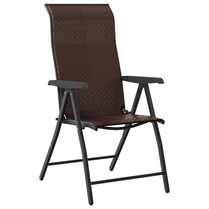 Garten Essgruppe 7 pcs Braun Poly Rattan