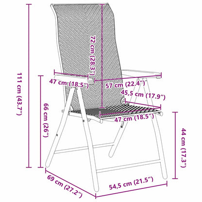 Garten Essgruppe 7 pcs Braun Poly Rattan