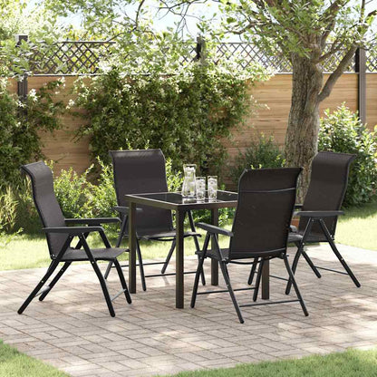 Garten Essgruppe 5 pcs Schwarzer Kaffee Poly Rattan