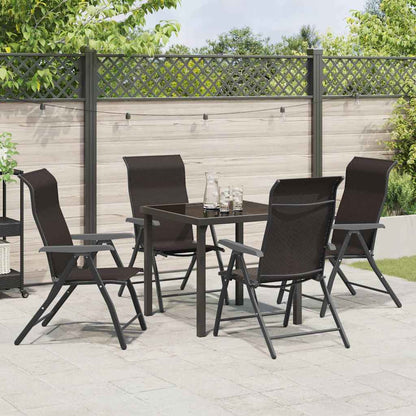 Garten Essgruppe 5 pcs Schwarzer Kaffee Poly Rattan