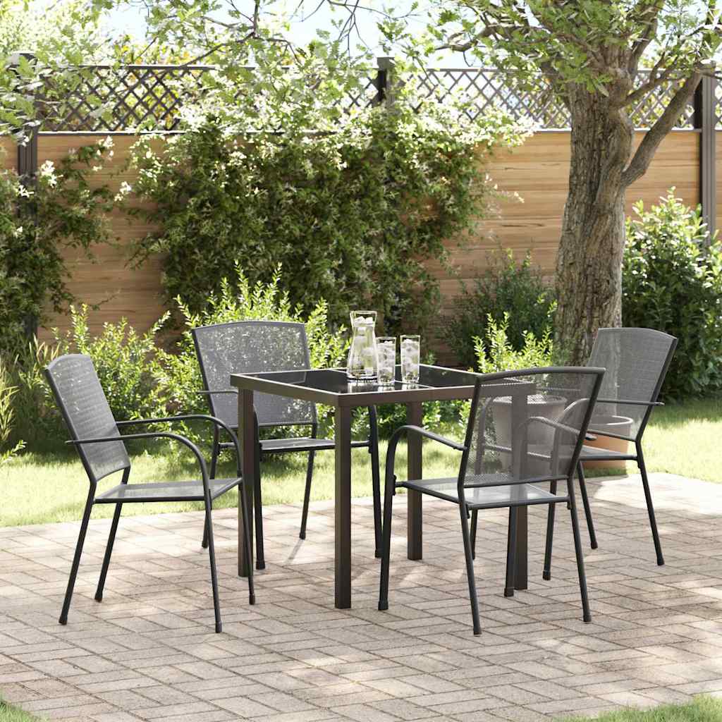Garten Essgruppe 5 pcs Anthrazit Stahl