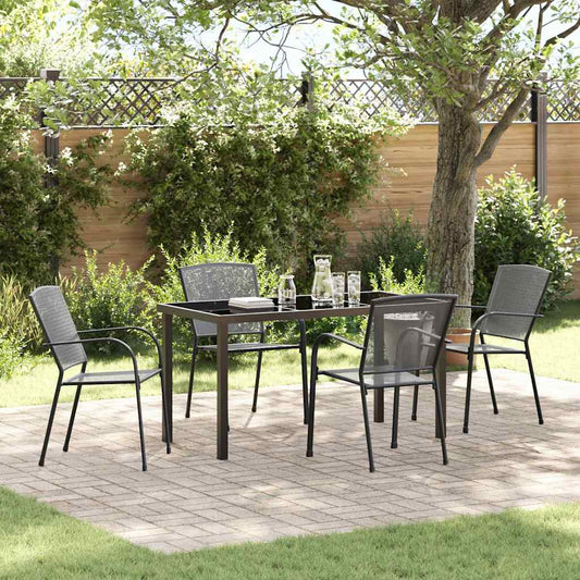 Garten Essgruppe 5 pcs Anthrazit Stahl