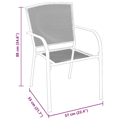 Garten Essgruppe 5 pcs Anthrazit Stahl