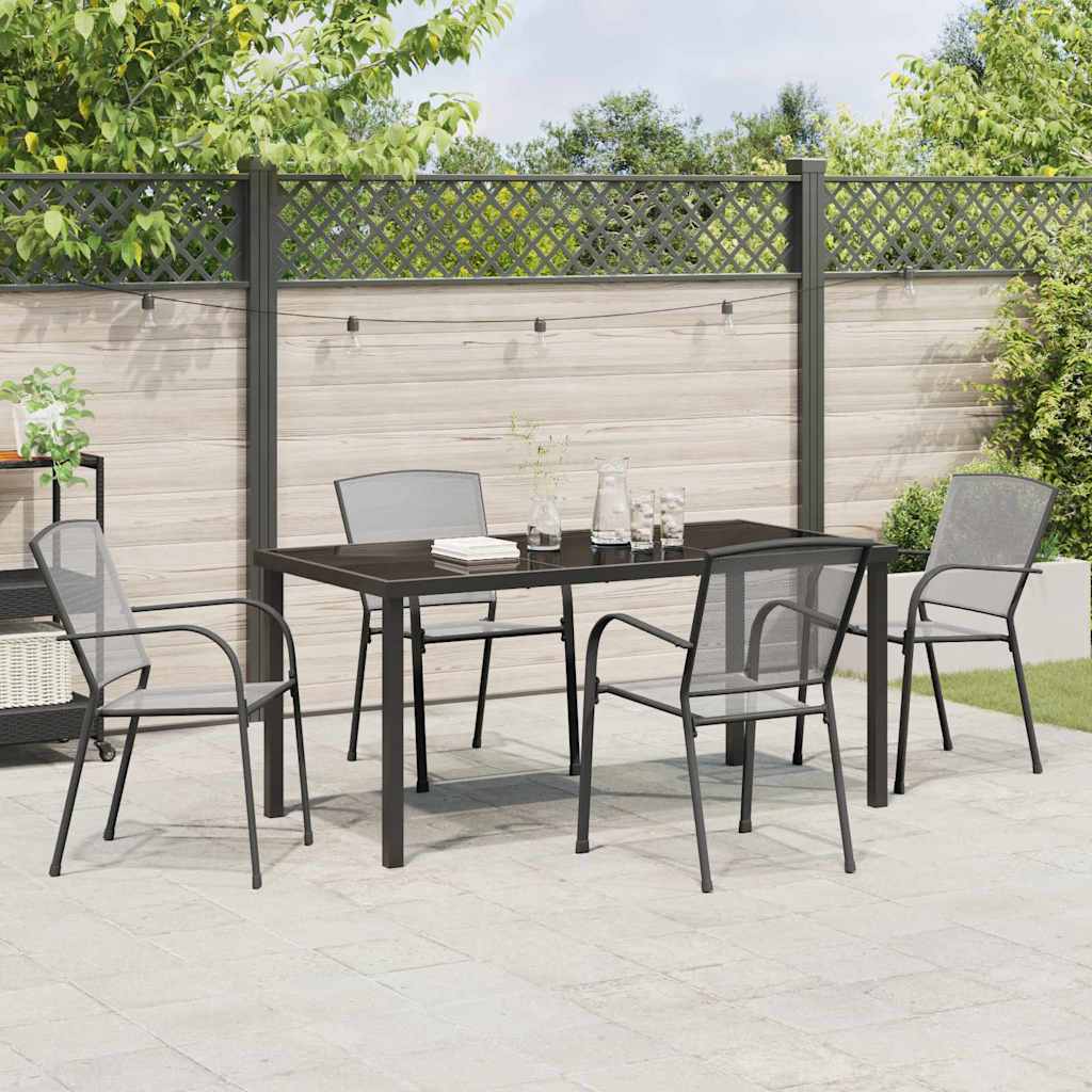 Garten Essgruppe 5 pcs Anthrazit Stahl