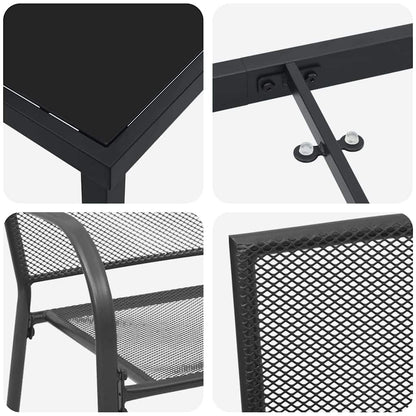 Garten Essgruppe 7 pcs Anthrazit Stahl