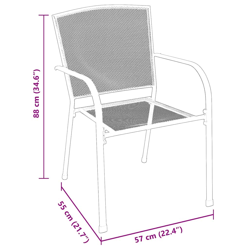 Garten Essgruppe 7 pcs Anthrazit Stahl
